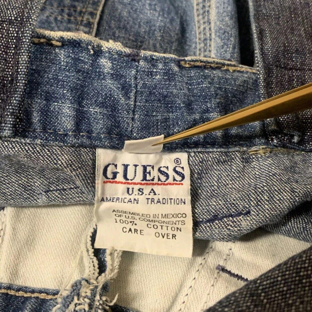 Guess Jeans Authentic Indigo Denim Tote Youth Shoulder Bag Handcrafted Vintage