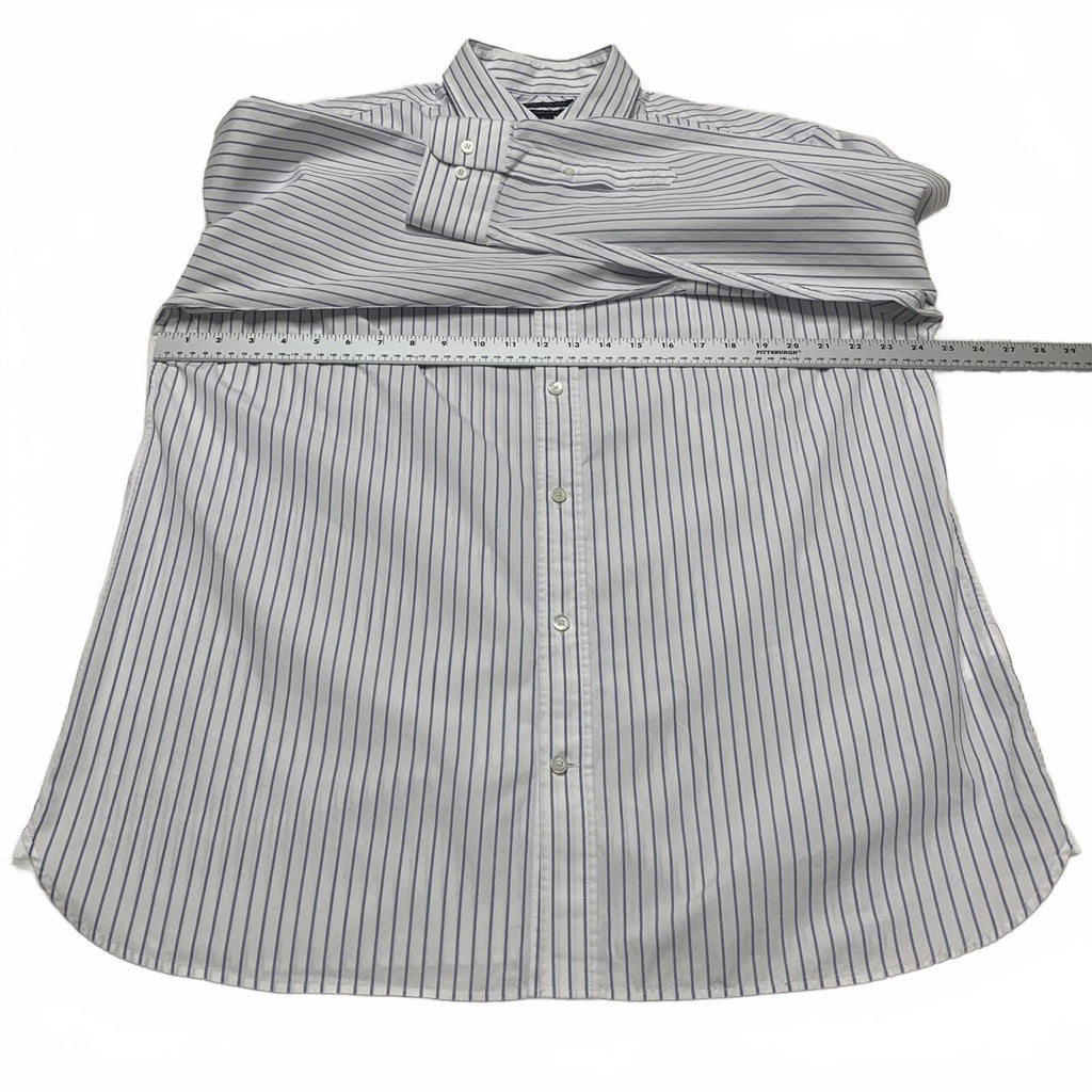 Camisa Banana Republic de rayas blancas y azules, ajustada, talla XL para hombre