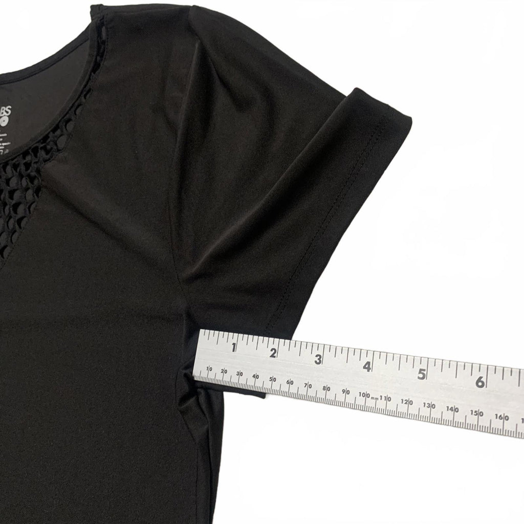 ABS Women's X-Large Black Short Sleeve Top