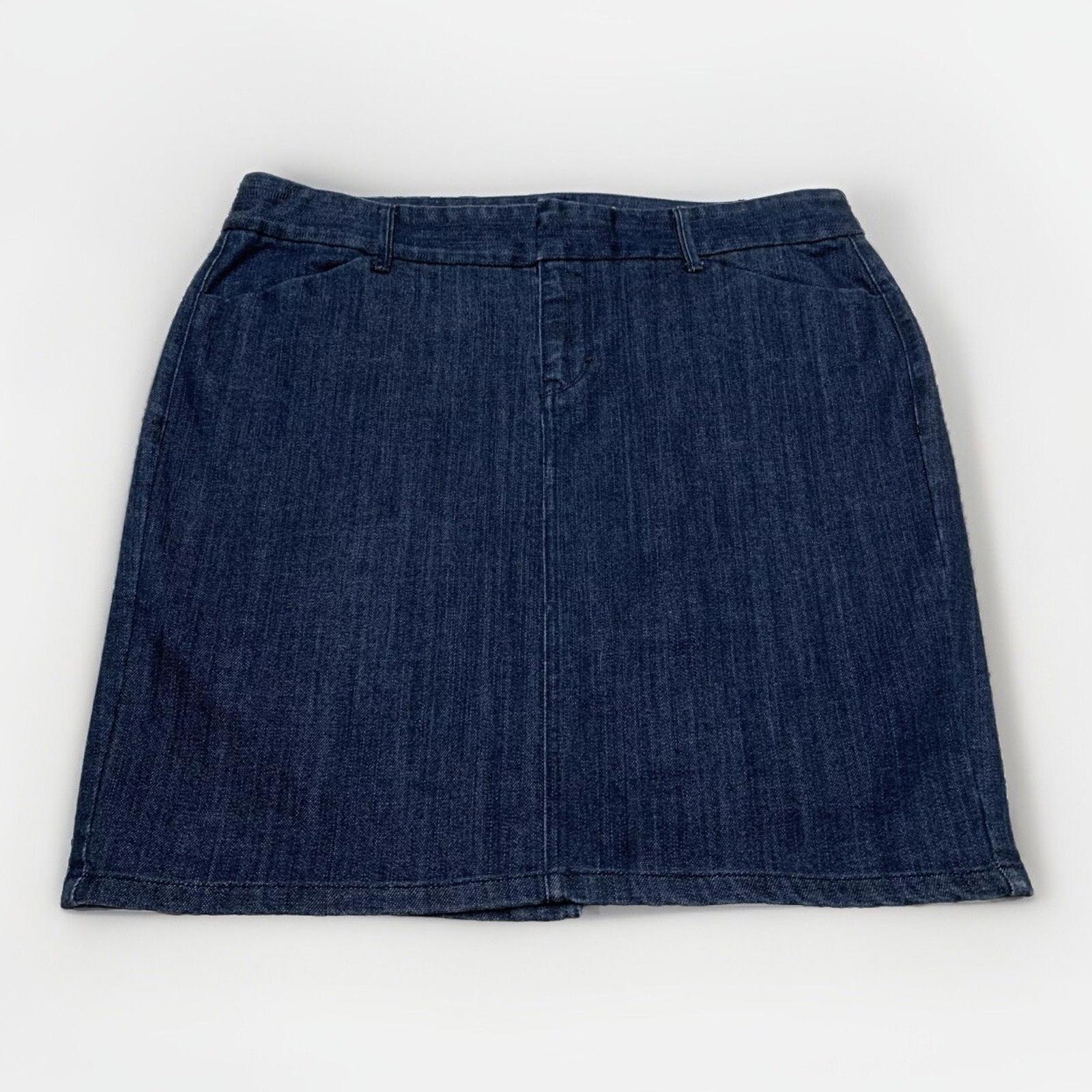 Falda de mezclilla azul oscuro para mujer, talla 12, con bolsillo, corte tubo, elástica y abertura, de Old Navy