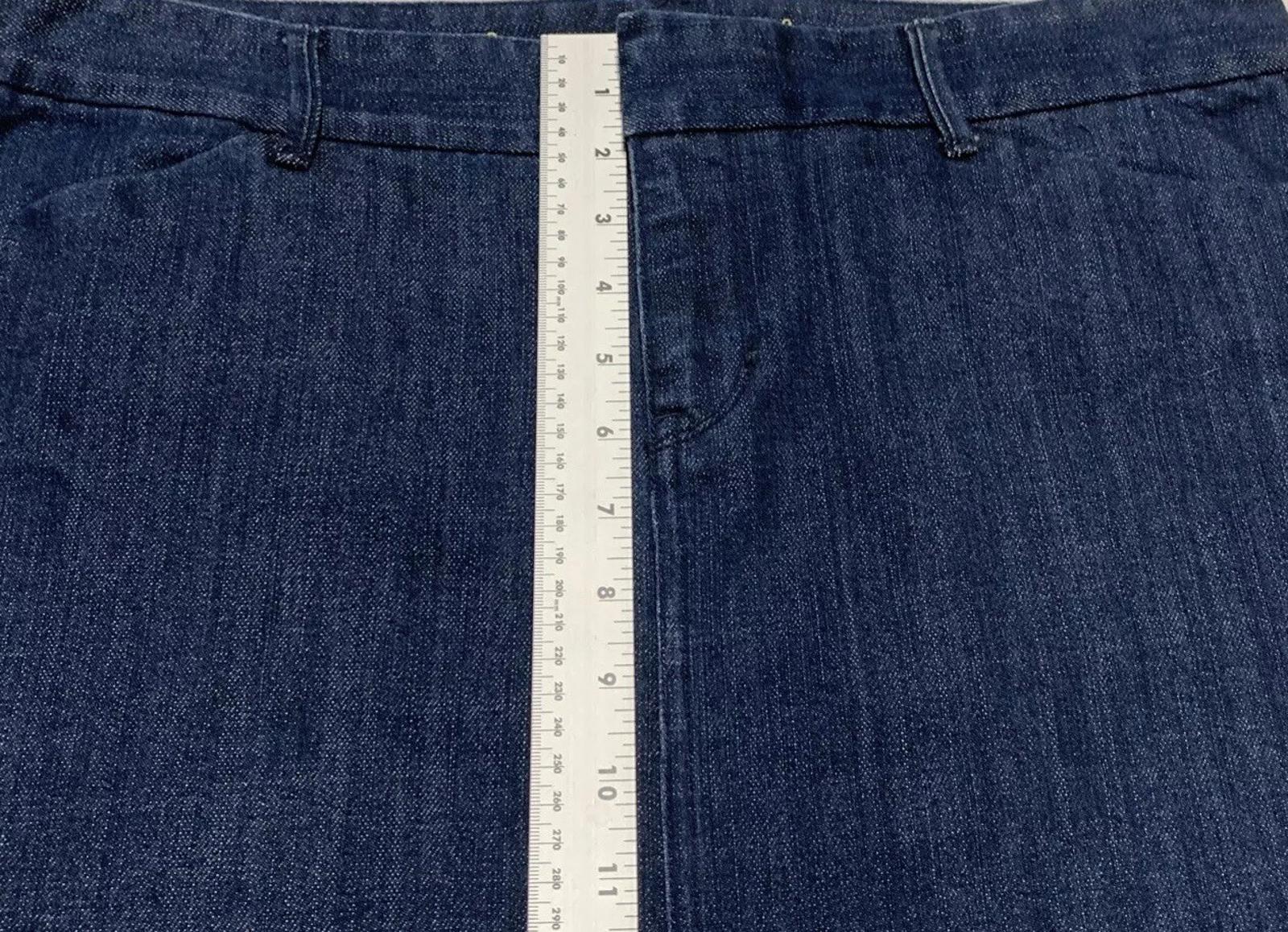 Falda de mezclilla azul oscuro para mujer, talla 12, con bolsillo, corte tubo, elástica y abertura, de Old Navy