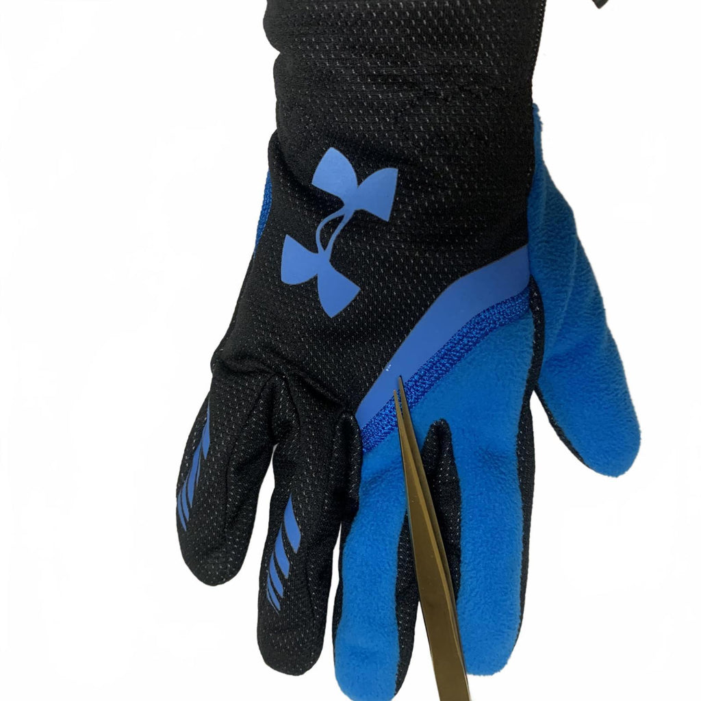 Guantes de rendimiento unisex Under Armour talla pequeña/mediana, negros y azules