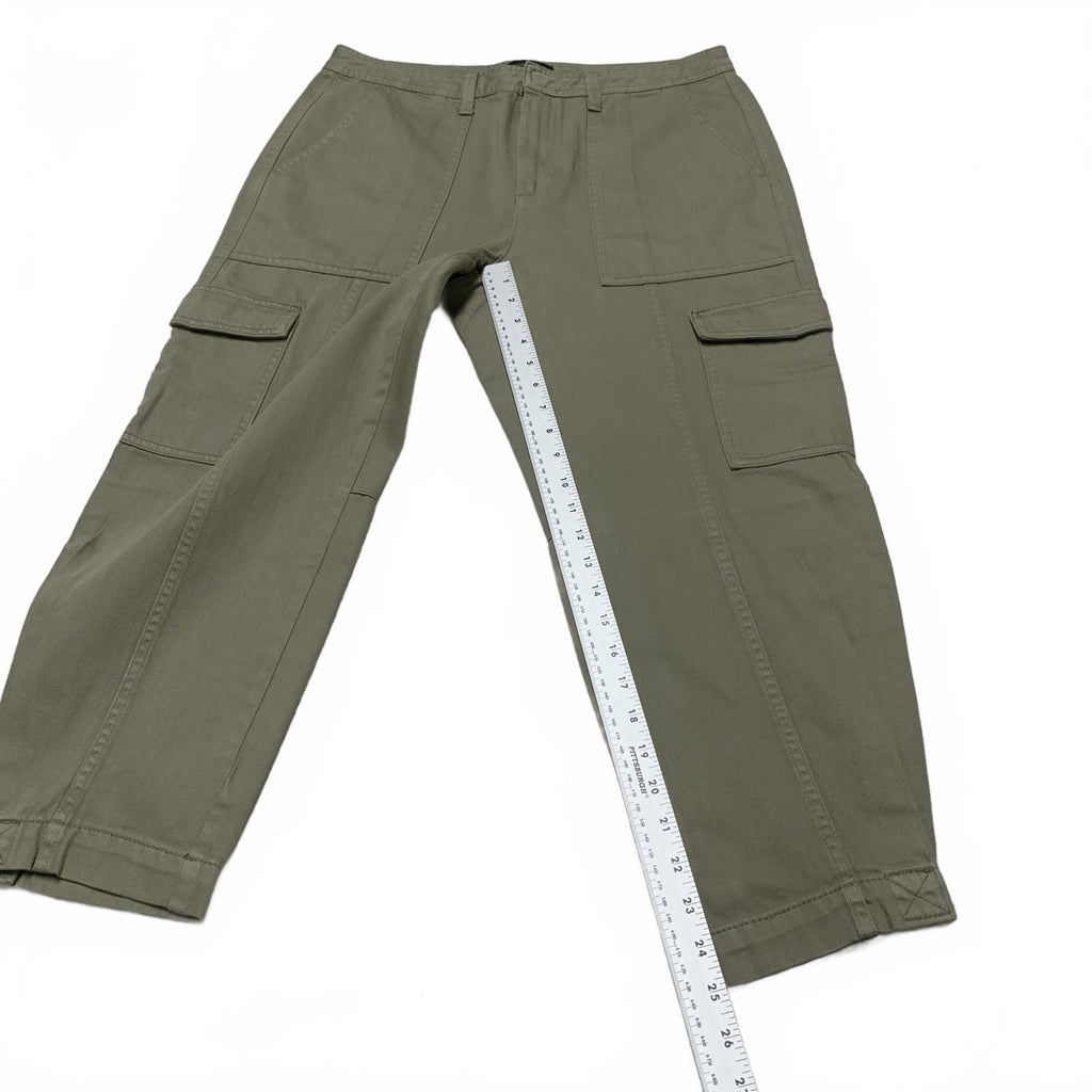 Pantalones cargo Banana Republic para mujer, talla 10, verde oliva, 33,5 x 25 L