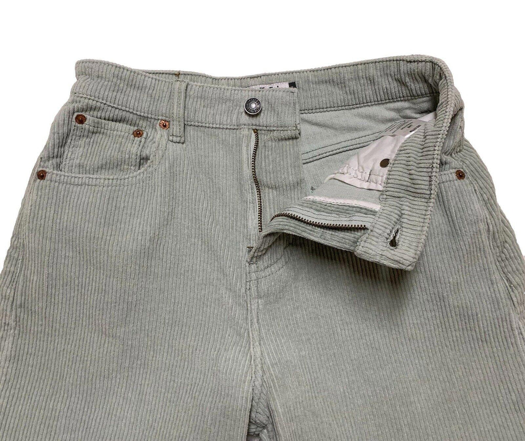 Pantalones de pana Motel para mujer, talla XS, verde menta, pierna ancha, ligeros