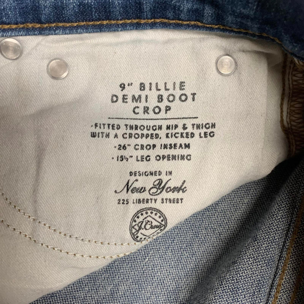 Vaqueros acampanados de mezclilla azul J.Crew para mujer, talla 29, 30 x 25,5