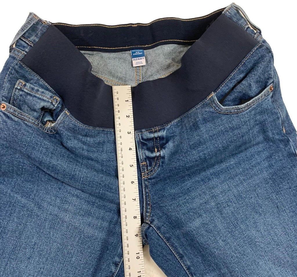 Vaqueros rectos azules de maternidad Old Navy OG talla 8 - Ajuste cómodo