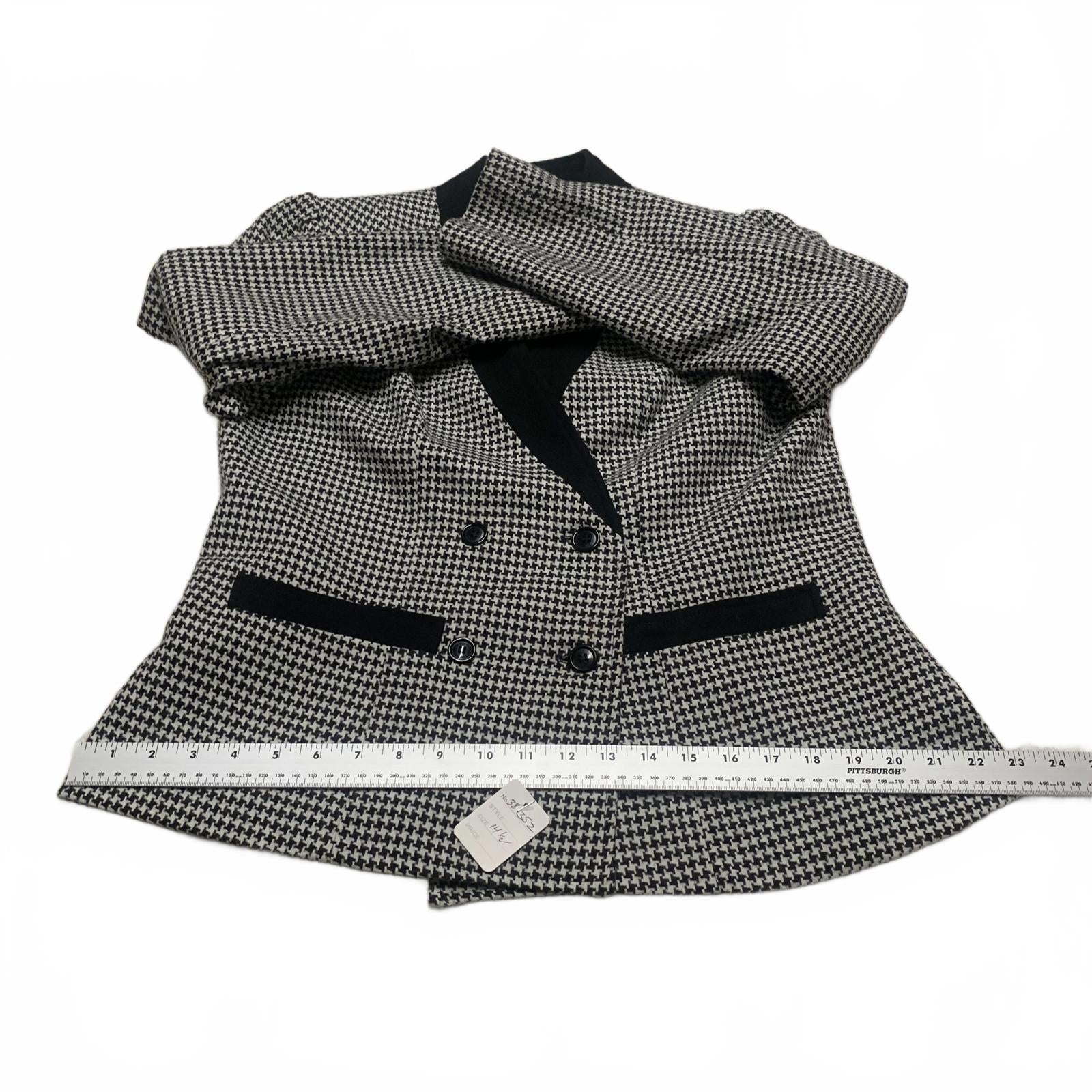 Chaqueta blazer de carrera Jacques New York Paris para mujer, talla 14 1/2, de lana, años 80, EE. UU.