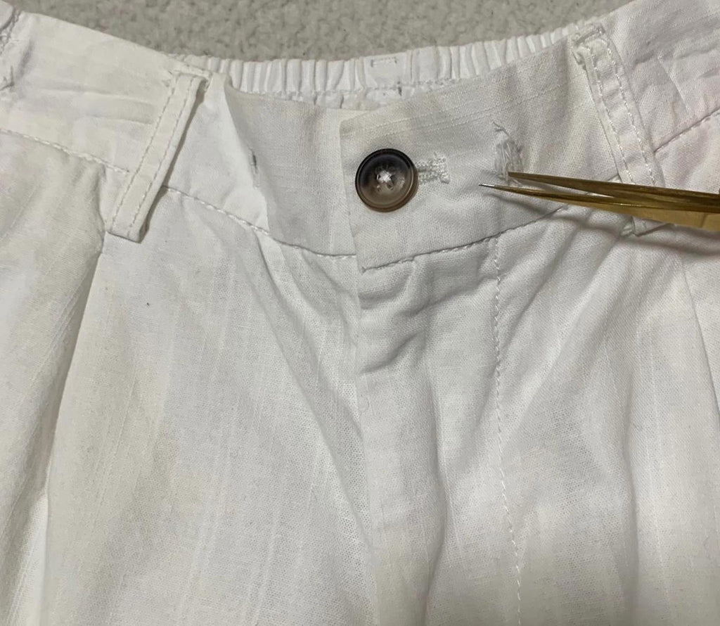 Dan John Men's White Cotton Elastic Waist Pants 36
