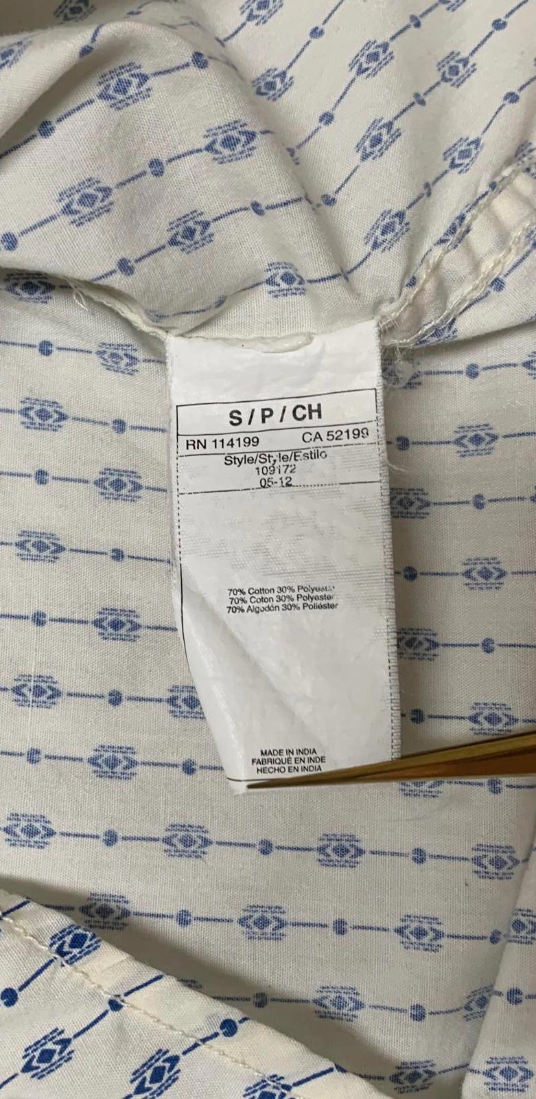 Camisa informal de manga corta Quiksilver para hombre, color blanco roto, talla pequeña