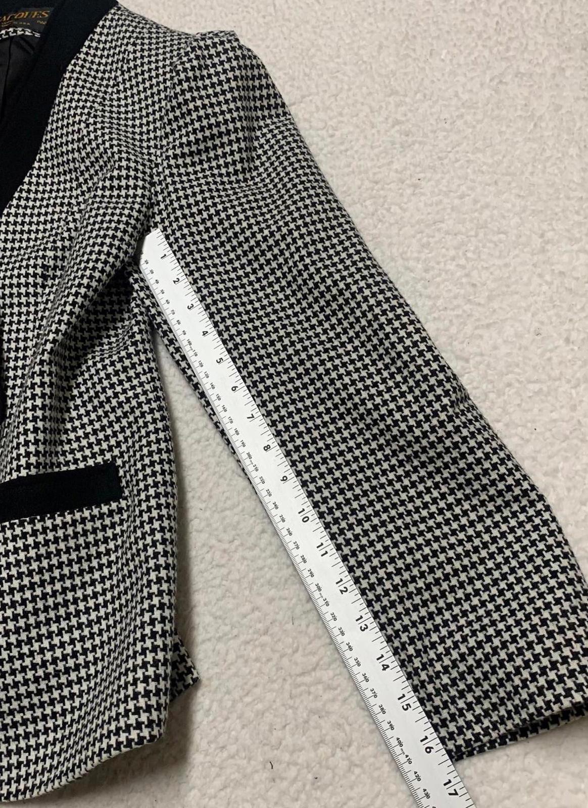 Chaqueta blazer de carrera Jacques New York Paris para mujer, talla 14 1/2, de lana, años 80, EE. UU.