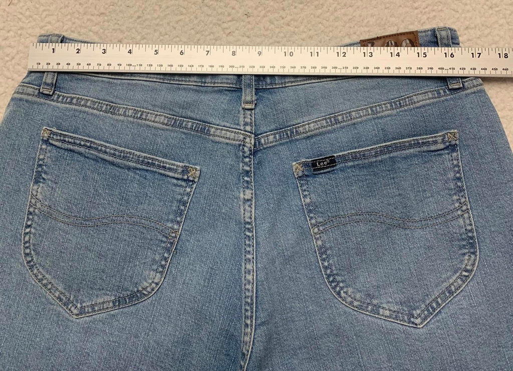 Vaqueros Lee Denim para mujer, talla 14 M, color azul claro, 33 x 24 (talla real)
