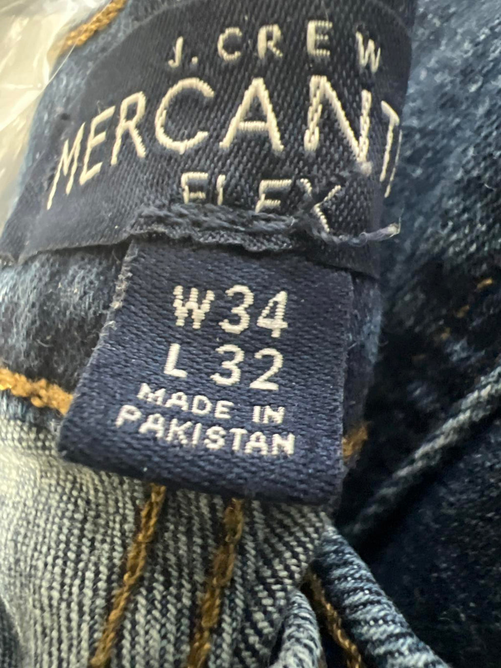 Pantalones cortos de mezclilla azul oscuro J Crew Mercantile para hombre, talla 34 x 32 L