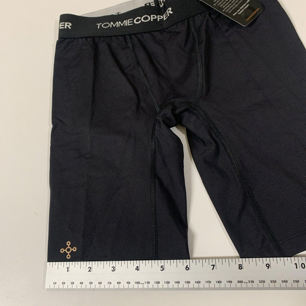 Pantalones cortos de ciclista de compresión Tommie Copper Core Youth Boys, talla pequeña, color negro