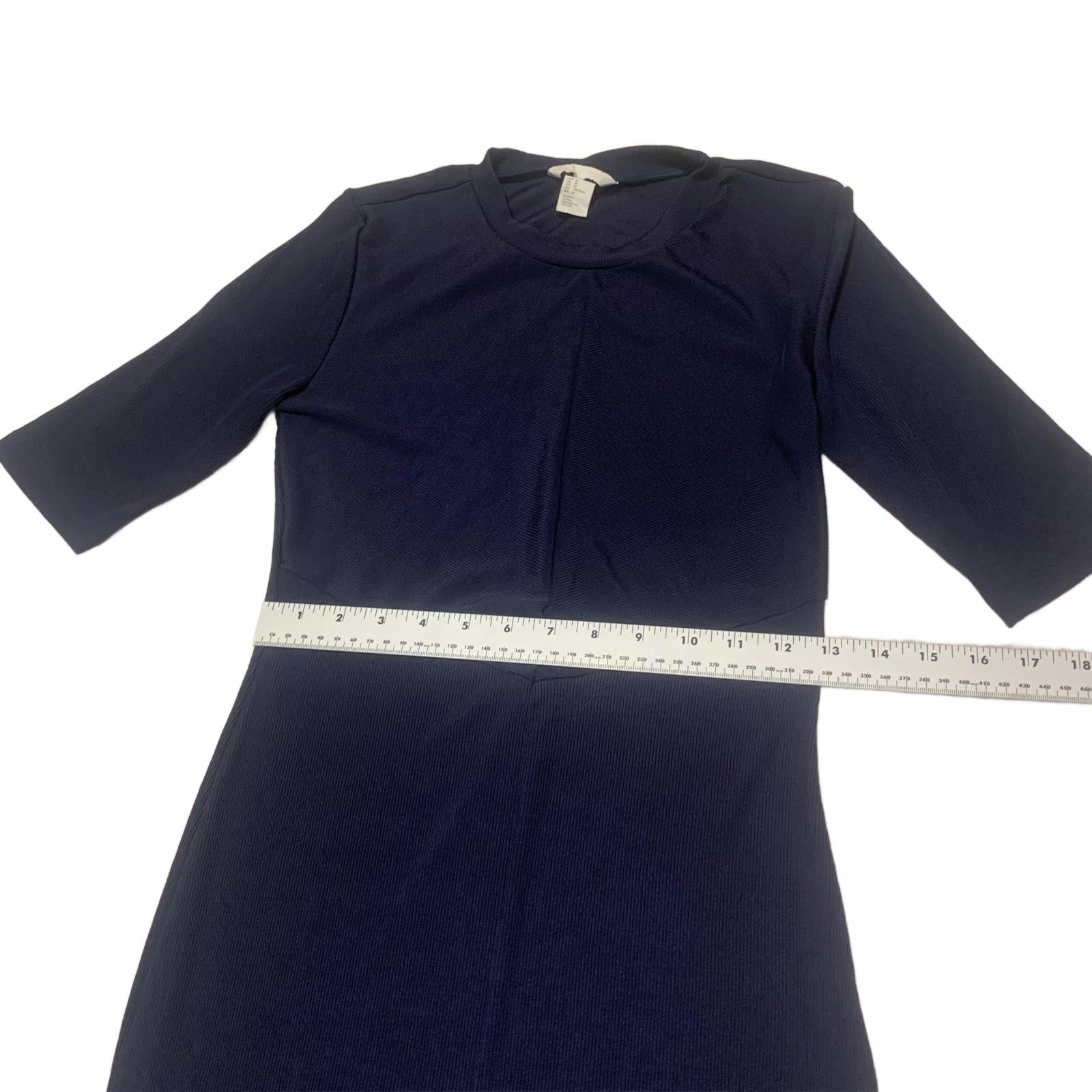Vestido azul marino de longitud media con mangas cortas de H&amp;M para mujer, talla mediana