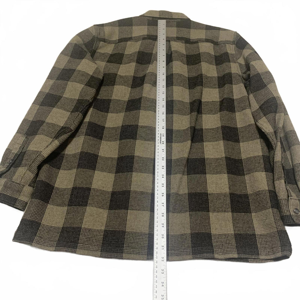 Camisa de botones de corte estándar de GAP para hombre, talla XL, color oliva y negro, con cuadros estilo búfalo