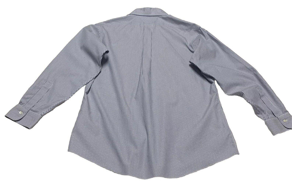 Camisa Brooks Brothers Regent para hombre, tallas 16 1/2 - 34, manga larga, rayas azules, sin planchado
