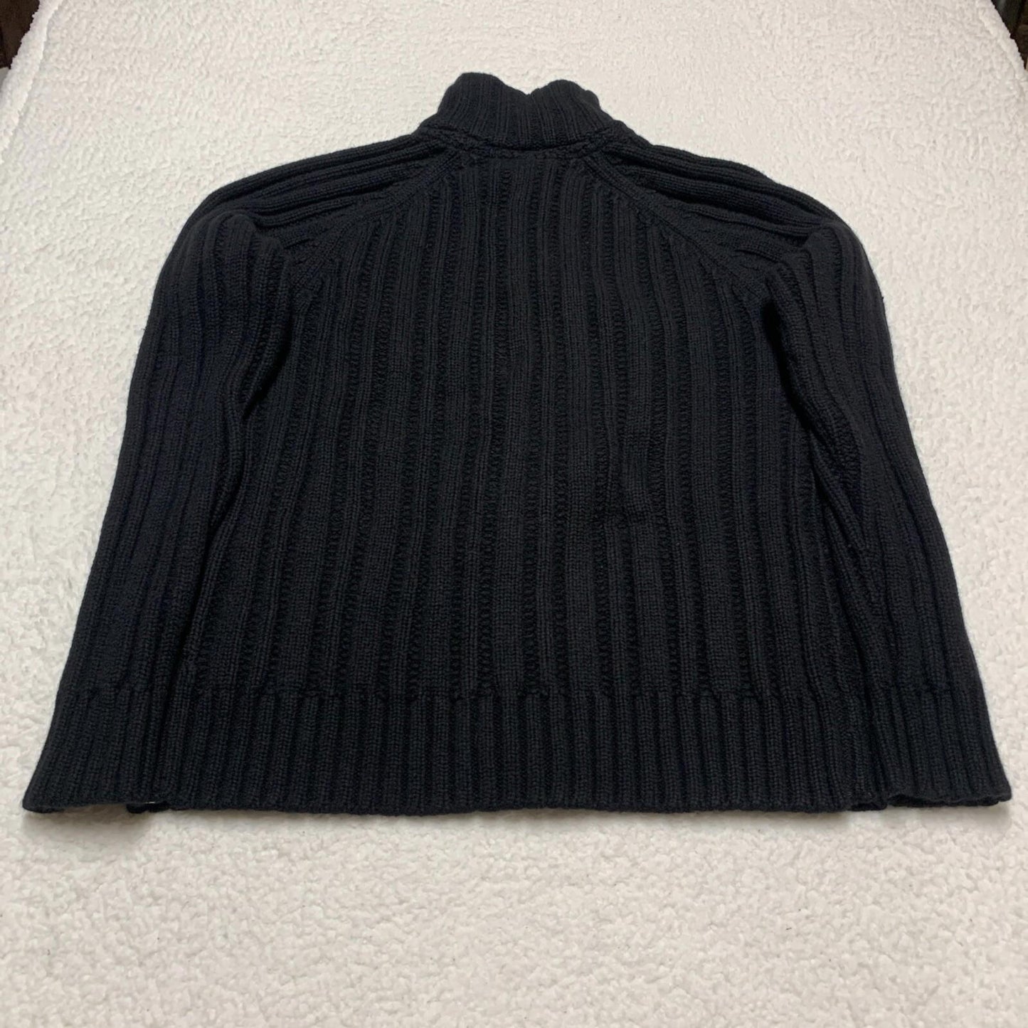 Club Monaco Men's Unisex  Size Large Black Button Down  Knit Cardigan