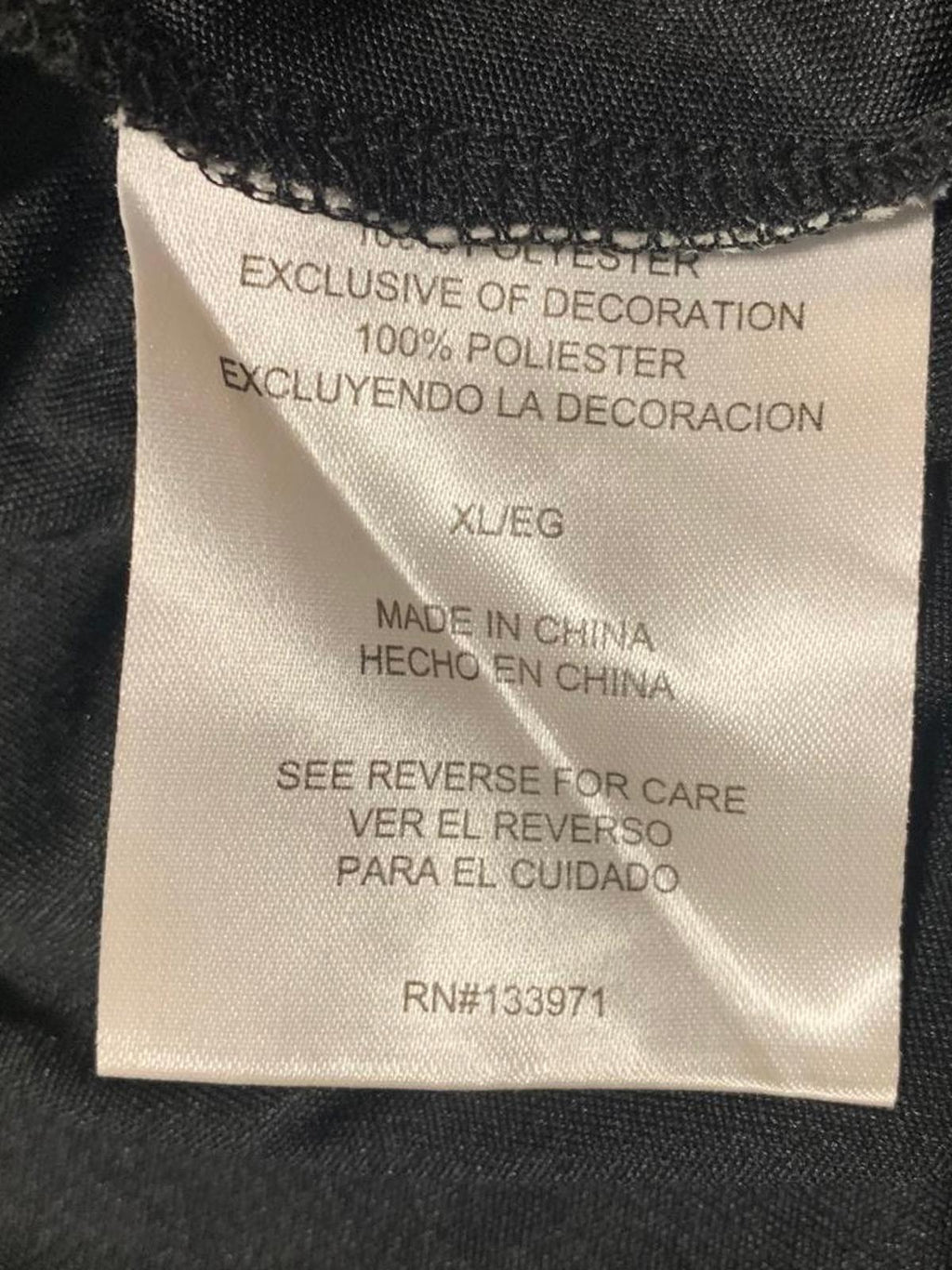 Camisa deportiva de US Polo Assn., negra y blanca, talla XL, corte atlético, manga corta