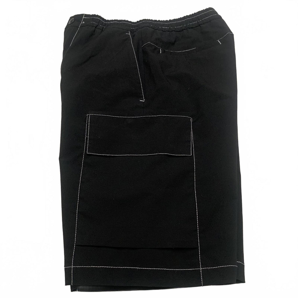Pantalones cortos cargo negros Zara para hombre, talla pequeña, bolsillos laterales, talla W28