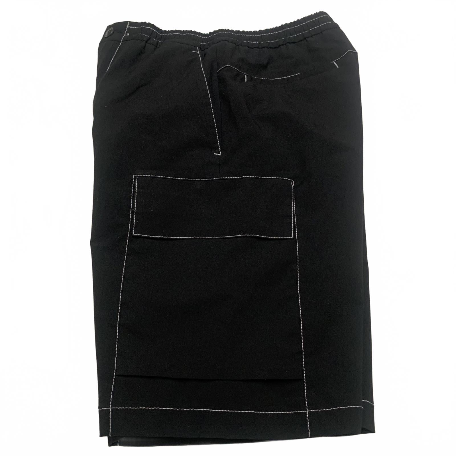 Pantalones cortos cargo negros Zara para hombre, talla pequeña, bolsillos laterales, talla W28