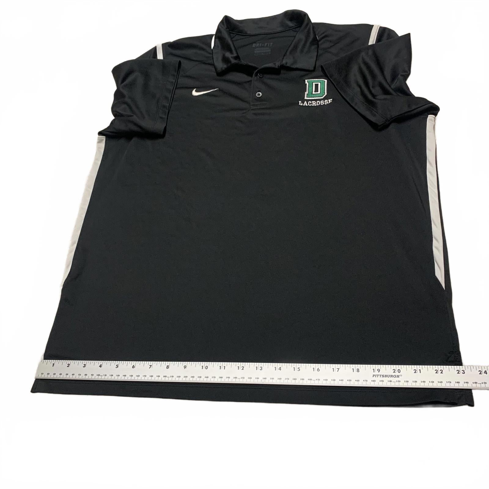 Polo de lacrosse Nike DRI-FIT para hombre, talla grande, color negro