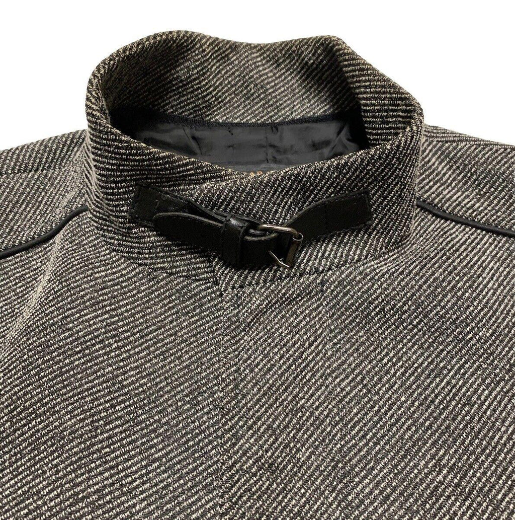 Abrigo de cuello alto con hebilla para hombre de Zara, talla 42, gris espiga, fabricado en Turquía