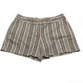 LOFT Women's Size 2 Neutral Beige Vertical Striped Shorts W 30.5 India