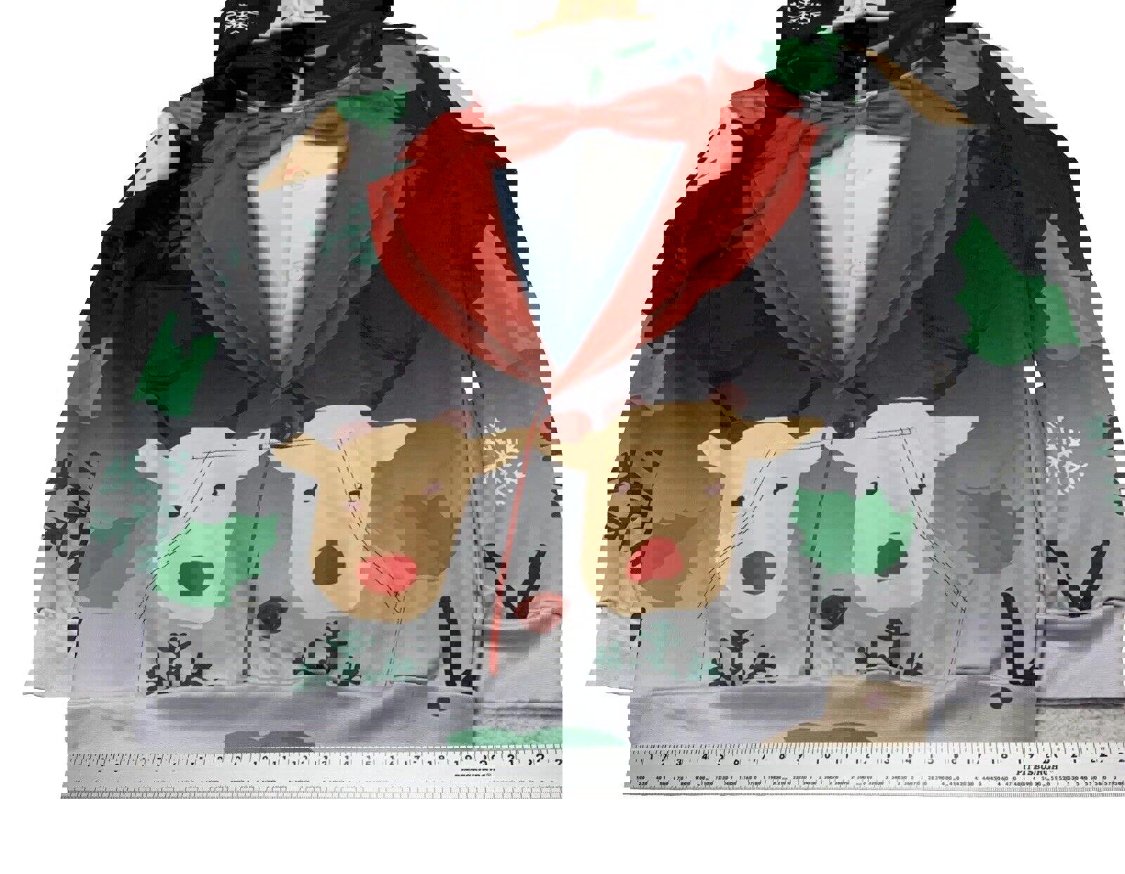 Suéter feo de esmoquin extragrande de John Hancock para hombre, sudadera navideña con capucha