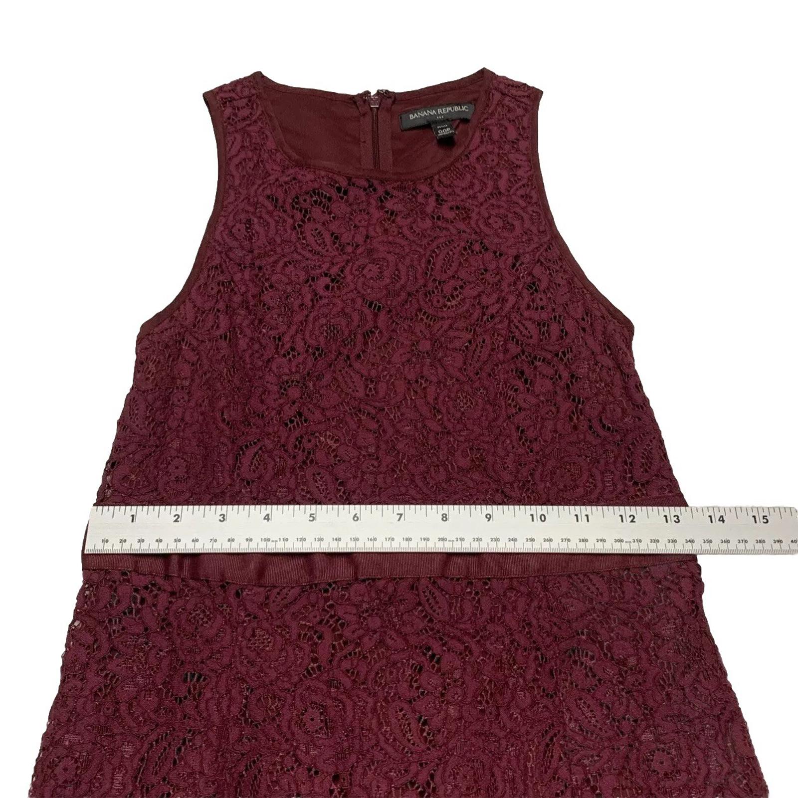 Vestido estilo imperio con encaje burdeos, talla 00P de Banana Republic Juniors