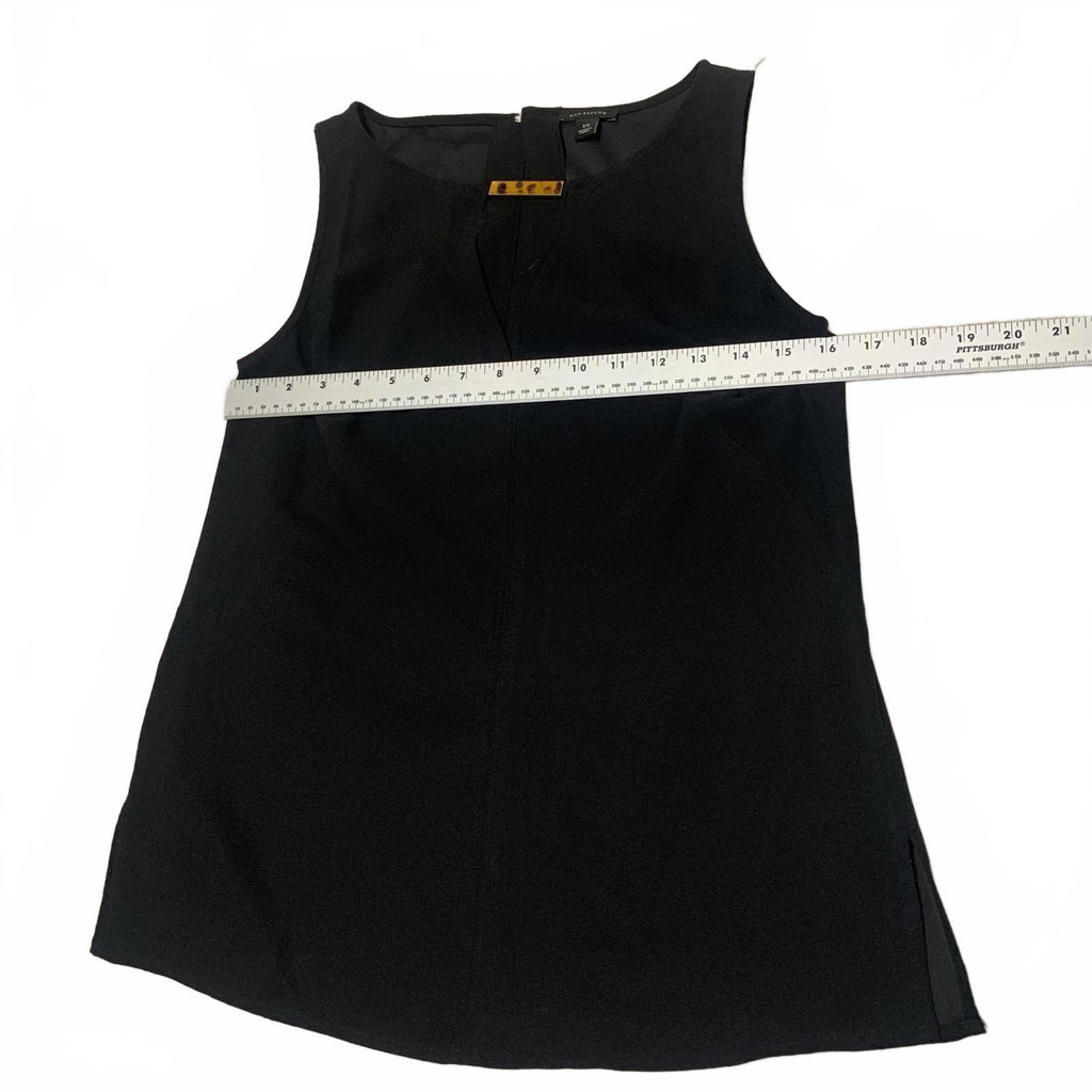 Blusa negra sin mangas Ann Taylor para mujer, talla extra pequeña