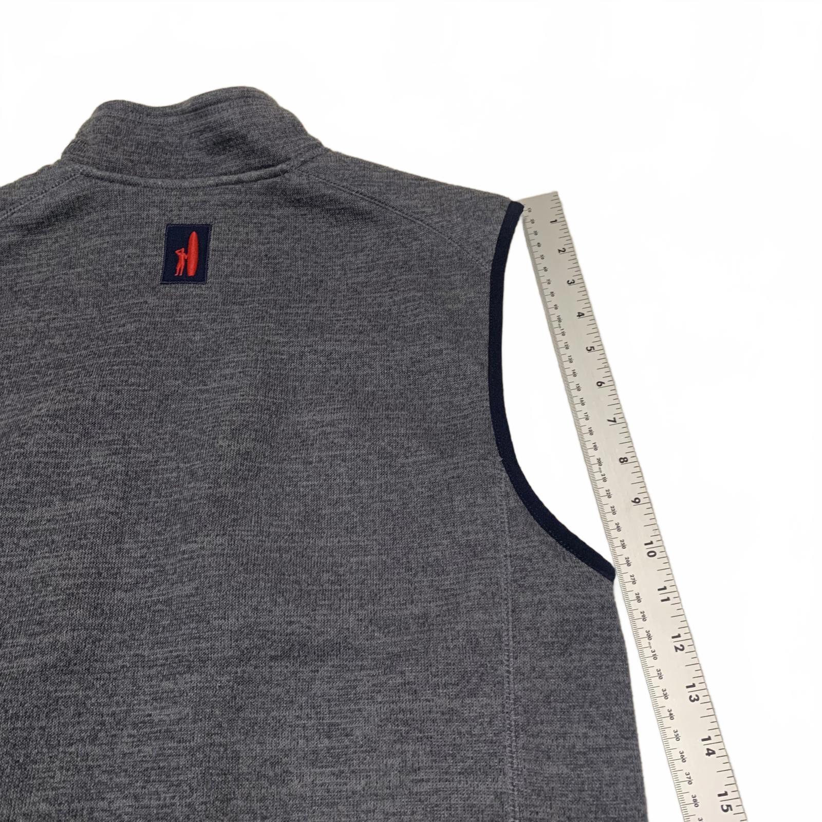 Chaleco polar gris Johnnie-O West Coast Prep, talla mediana, para hombre