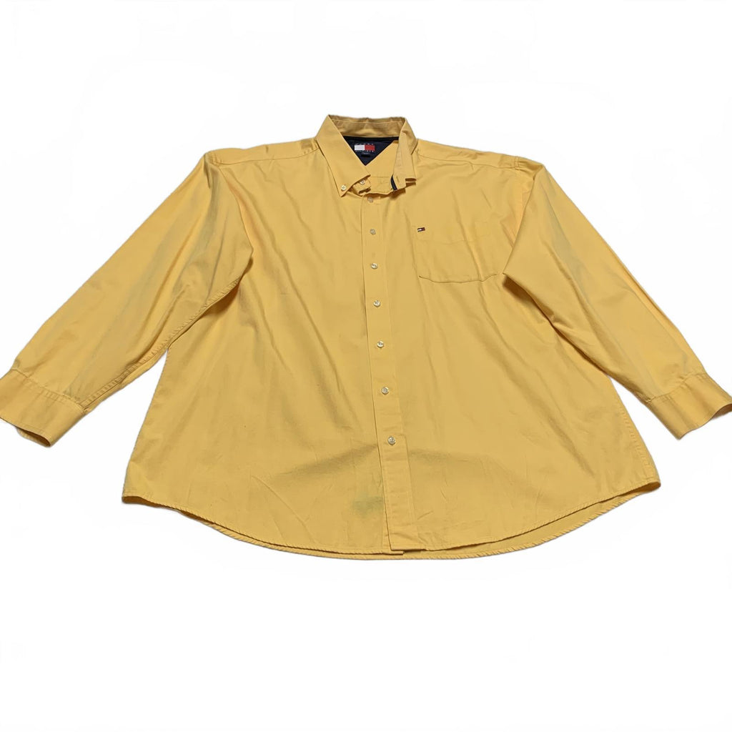 Camisa amarilla con botones XXL de Tommy Hilfiger para hombre