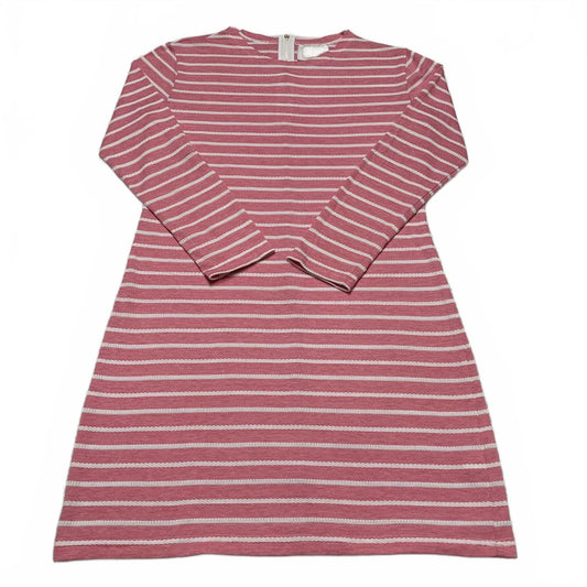 Sail to Sable Juniors Size X-Small Pink White Striped Long Sleeve Summer Dress