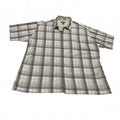 Van Heusen Mens Size XXL Beige Plaid Short Sleeve Button Shirt