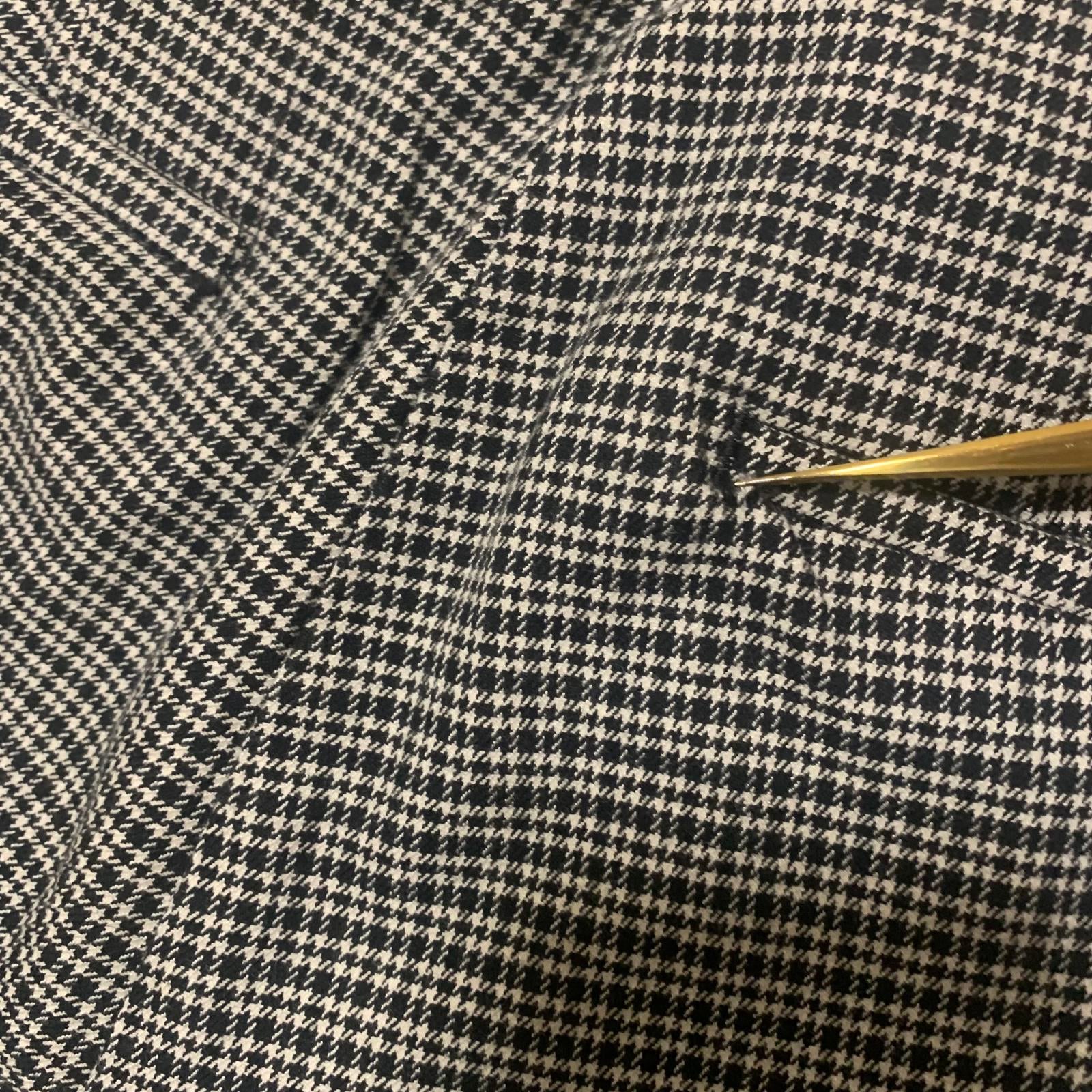 Pantalones de vestir LOFT para mujer, talla 8, estampado a cuadros blanco y negro, ajustados y con curvas