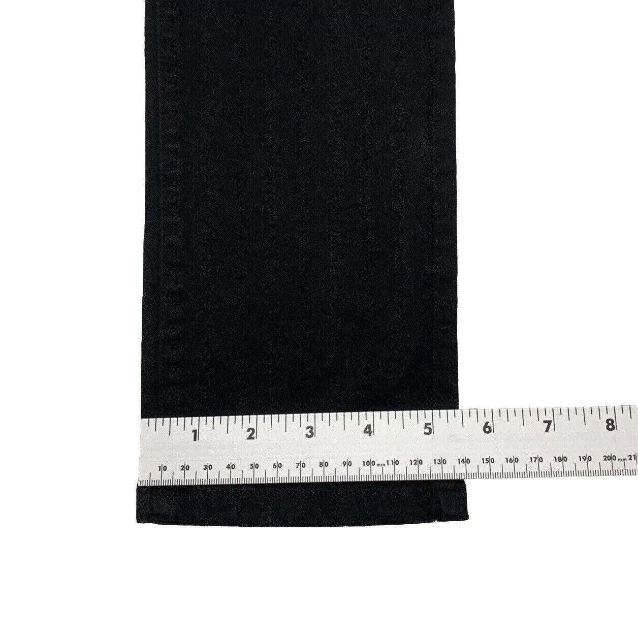 Vaqueros ajustados negros de tiro medio de mezcla de algodón y mezclilla de Uniqlo para hombre, talla 27 x 26,75