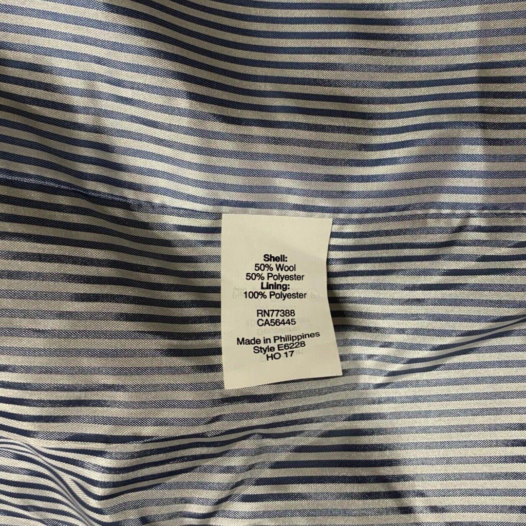 Abrigo largo clásico de lana negra de J Crew para mujer, talla 12