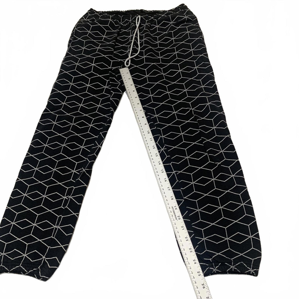 Pantalones deportivos con estampado geométrico en blanco y negro para hombre de American Apparel, talla M