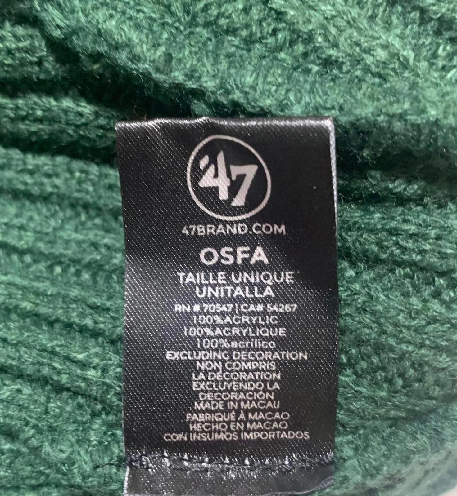 Gorro NBA Milwaukee Bucks de '47 Brand, tejido negro y verde, OSFA, nuevo