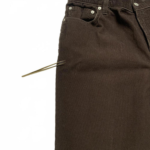 Lands' End Men's Size 38 Brown Traditional Fit Tapered Leg Corduroy Pants