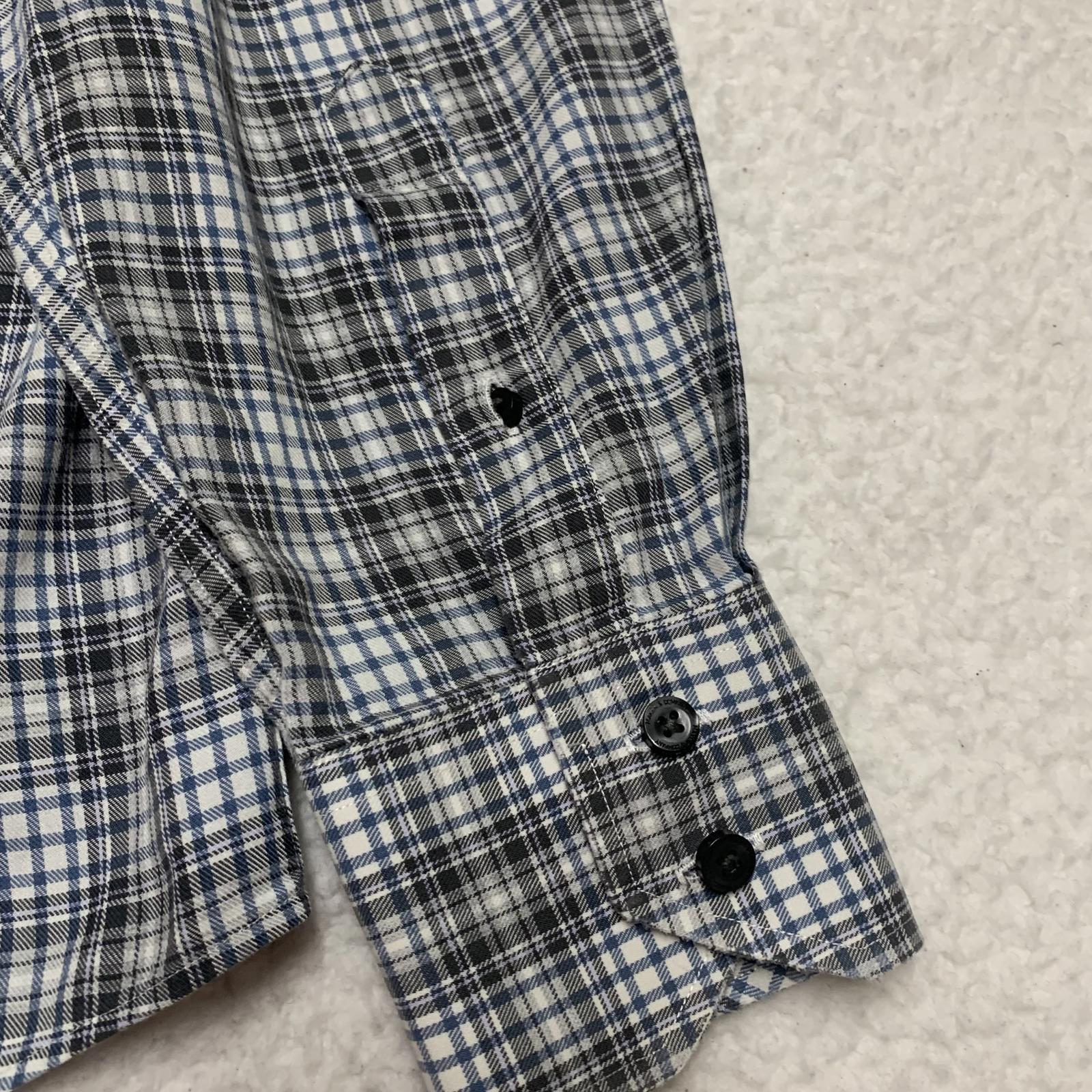 Camisa clásica a cuadros negra y gris para hombre, talla grande, de Maker Company