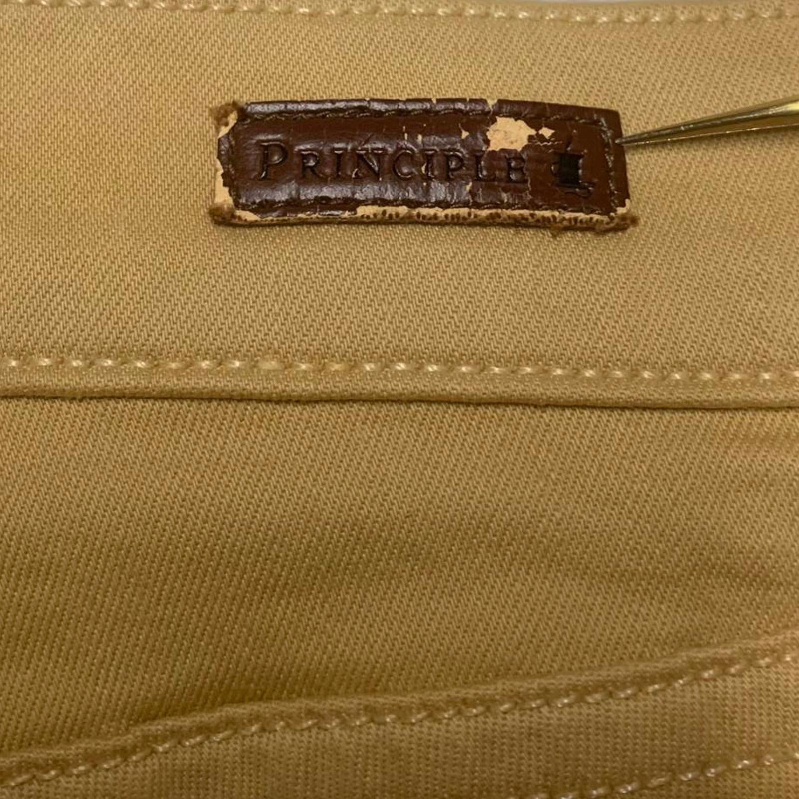 Pantalones de mezclilla Principle Innovators, talla 29, amarillos, con dobladillo deshilachado, ancho 30 x 27 L, EE. UU.