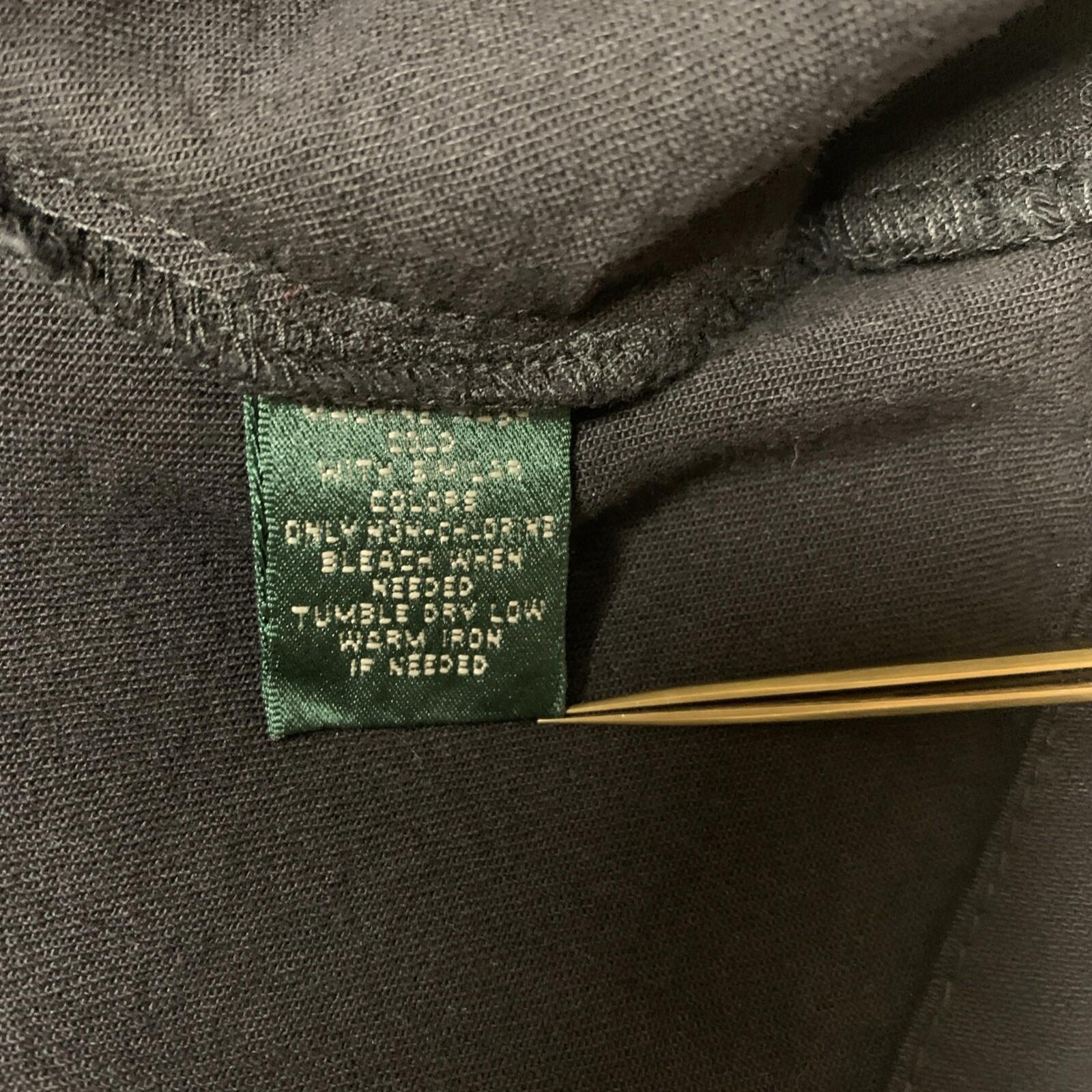 Camisa militar negra con botones 3X para hombre de Lauren Jeans Company, 100 % algodón