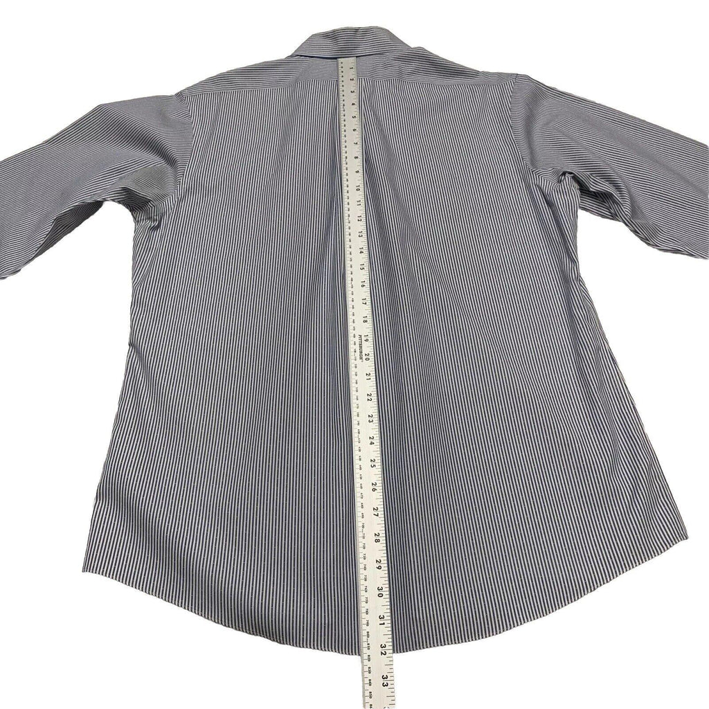 Camisa Brooks Brothers Regent para hombre, tallas 16 1/2 - 34, manga larga, rayas azules, sin planchado