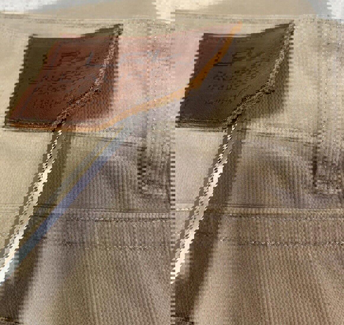 Pantalones vaqueros de pana LRL Ralph Lauren para mujer, talla 10, color tostado