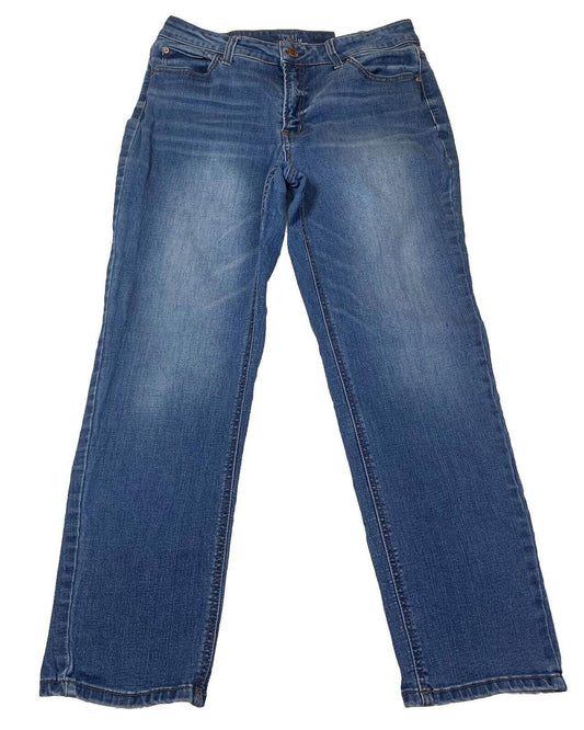 Time And True Jeans Women 12 Blue Straight Leg  Dark Wash