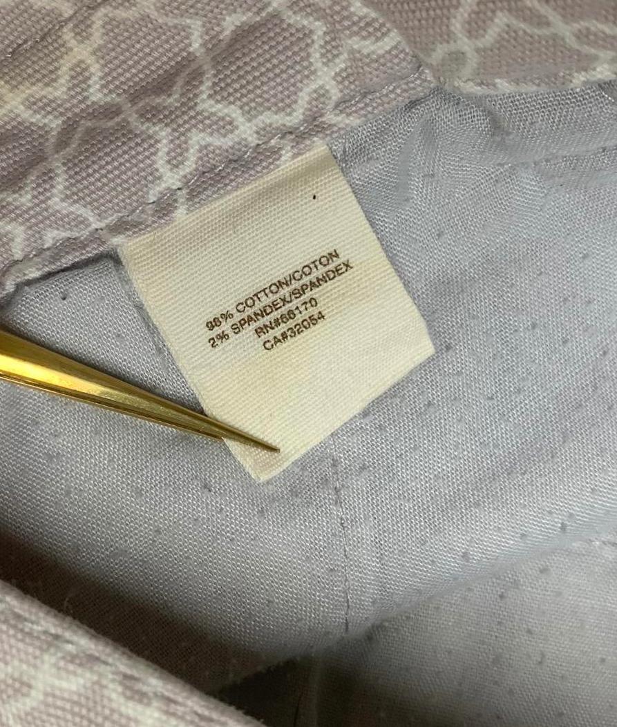 Pantalones capri Idra con diseño geométrico estampado gris, talla 4 para mujer