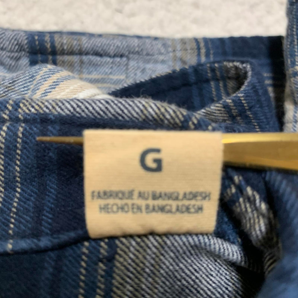 Camisa de franela a cuadros azules de algodón para hombre, talla grande, de Red Head Brand Co.