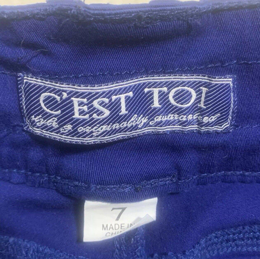 C est Toi Jeans para mujer talla 7 azul juvenil Royal Denim