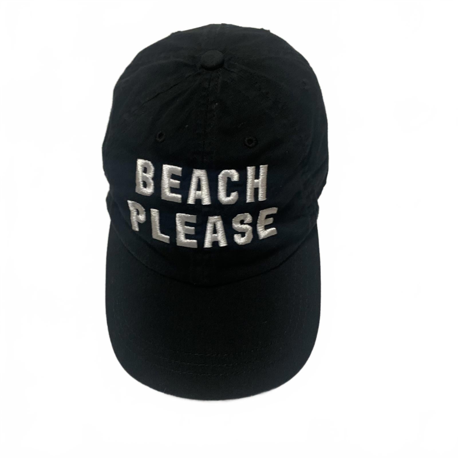 Gorra de béisbol rosa para mujer, talla única, negra, con bordado Beach Please